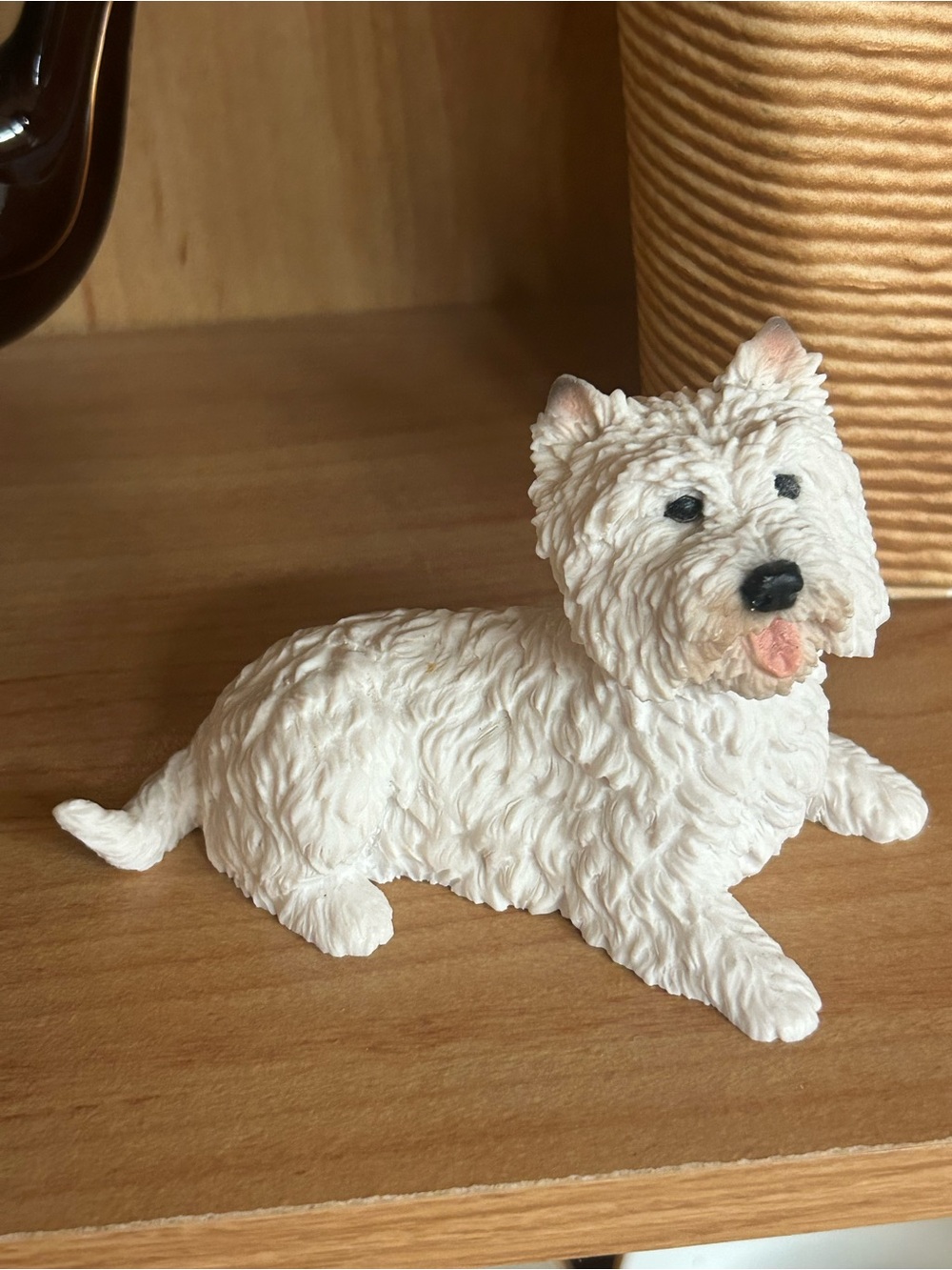 White Westie Dog Sculpture Figurine - Decorative Home Accent